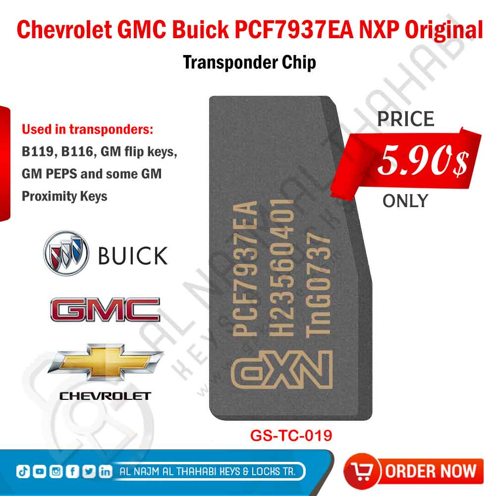 Chevrolet GMC Buick PCF7937EA NXP Original Transponder Chip B119 B116