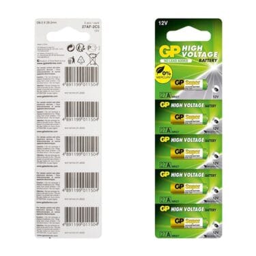 Blister Pack Of 5 GP 27A MN27 Ultra Alkaline Battery High Voltage 12V