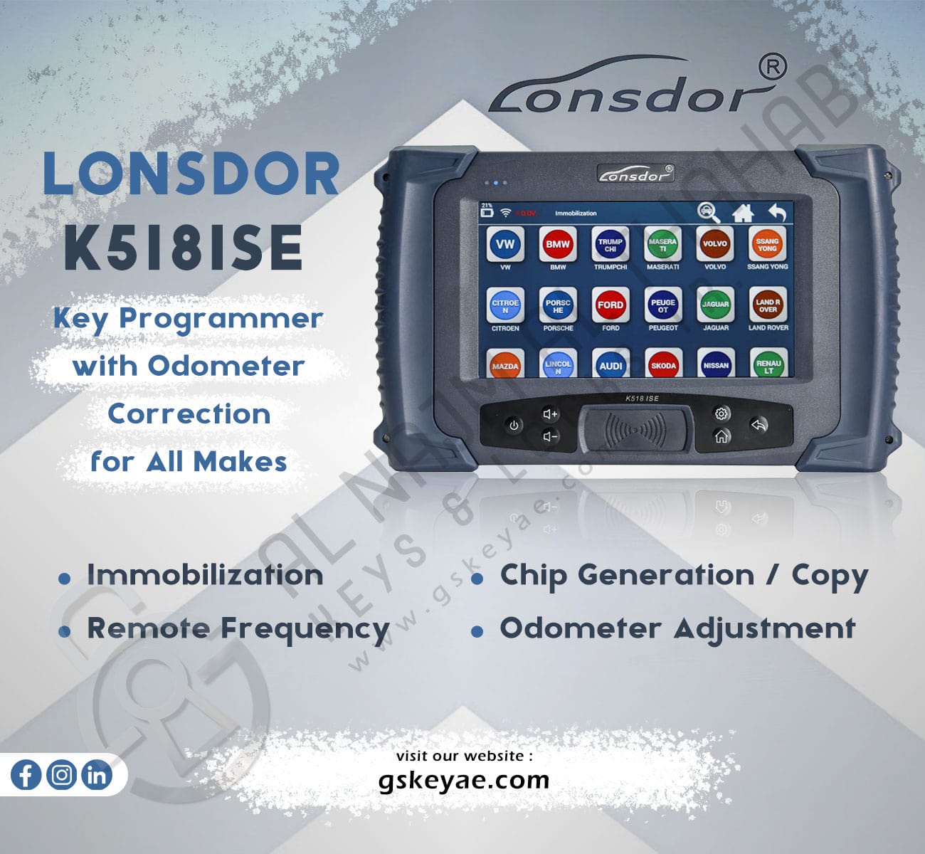Lonsdor K518ISE Key Programmer Device