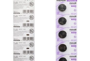 Blister Pack of 5 Maxell CR2032 Lithium Coin Cell Battery 3V Volt