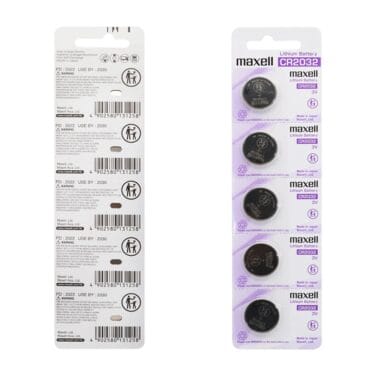 Blister Pack of 5 Maxell CR2032 Lithium Coin Cell Battery 3V Volt