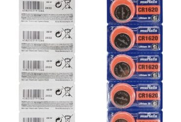 Blister Pack of 5 Murata CR1620 Lithium Coin Cell Battery 3V