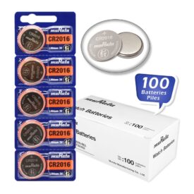 Pack of 100 Murata CR2016 Lithium Coin Cell Battery 3V