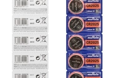 Blister Pack of 5 Murata CR2025 Lithium Coin Cell Battery 3V