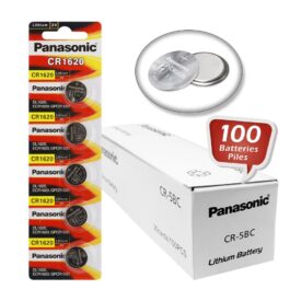 Panasonic CR1620 Lithium (LiMnO2) Coin Cell Battery 3V (100-pack)