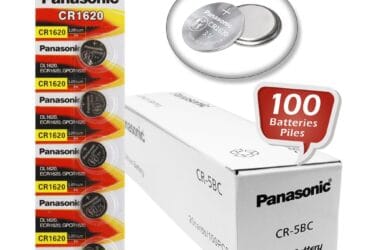 Panasonic CR1620 Lithium (LiMnO2) Coin Cell Battery 3V (100-pack)