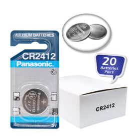 Pack of 20 Panasonic CR2412 Lithium Coin Cell Battery 3V