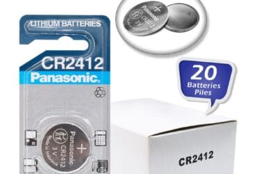 Pack of 20 Panasonic CR2412 Lithium Coin Cell Battery 3V