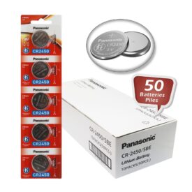Pack Of 50 Panasonic CR2450 Lithium Coin Cell Battery 3V Volt