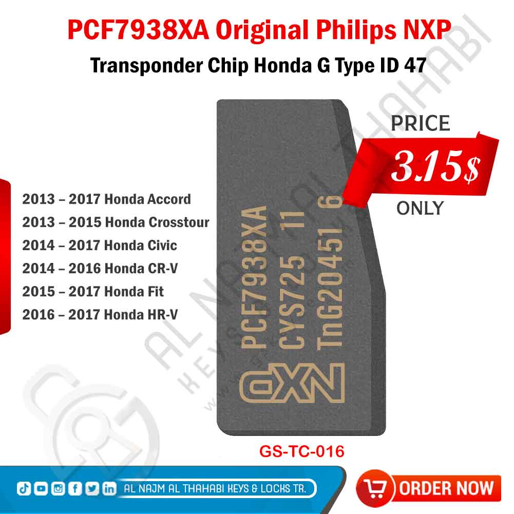 PCF7938XA Transponder Chip Honda G Type ID 47