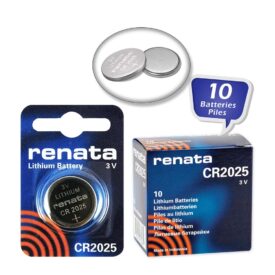 Pack of 10 Renata CR2025 Lithium Coin Cell Battery 3V