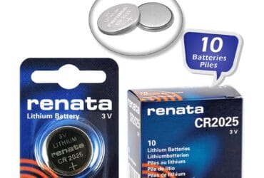 Pack of 10 Renata CR2025 Lithium Coin Cell Battery 3V