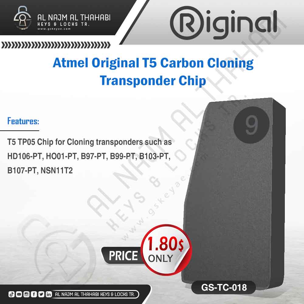Atmel Original T5 Carbon Cloning Transponder Chip