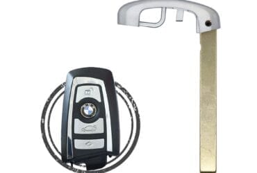 BMW CAS4 X5 3 5 6 7 Series Smart Remote Emergency Insert Key Blank Blade Chrome HU100R