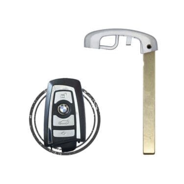 BMW CAS4 X5 3 5 6 7 Series Smart Remote Emergency Insert Key Blank Blade Chrome HU100R