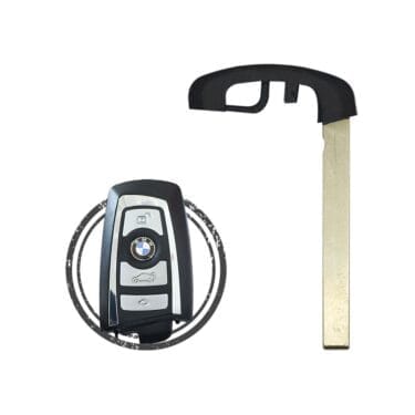 BMW CAS4 3 5 6 7 X5 Series Smart Remote Emergency Insert Key Blank Blade Black HU100R