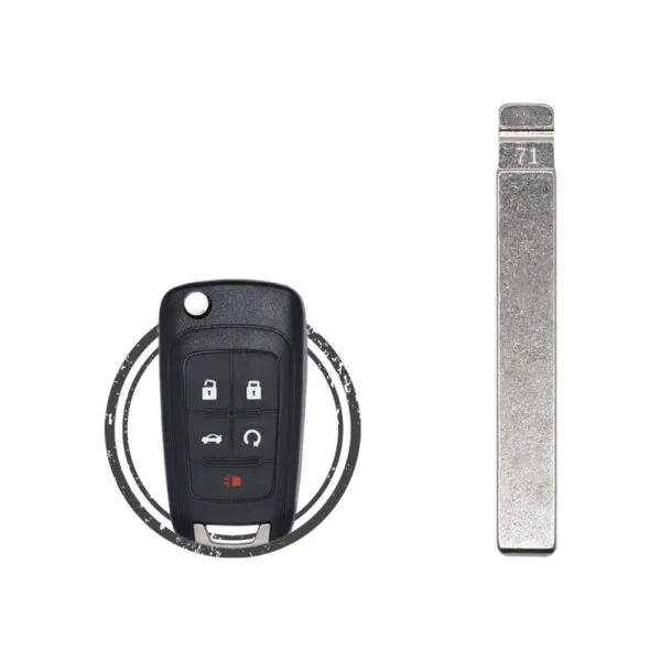 Chevrolet GMC Buick Flip Remote Replacement Key Blank Blade HU100