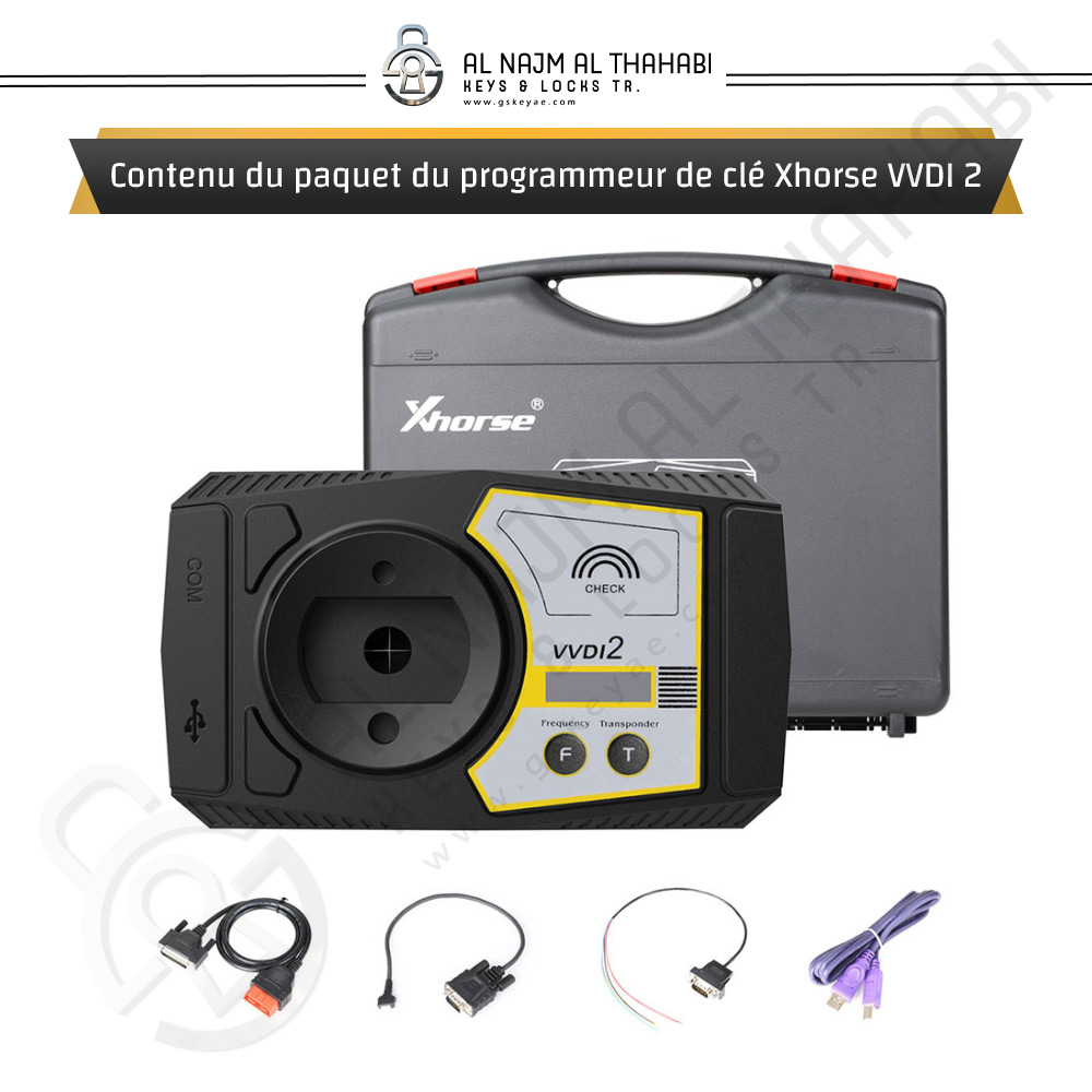 Contenu du paquet du programmeur de clé Xhorse VVDI 2