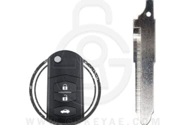 2005-2015 Lame de clé de tête télécommande rabattable Mazda MAZ24R identique à G2YA-76-2GXB