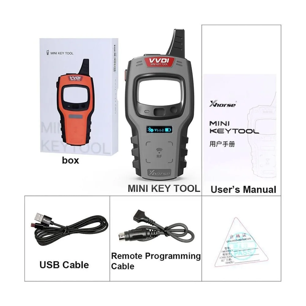 Xhorse VVDI Mini Key Tool Device Package List