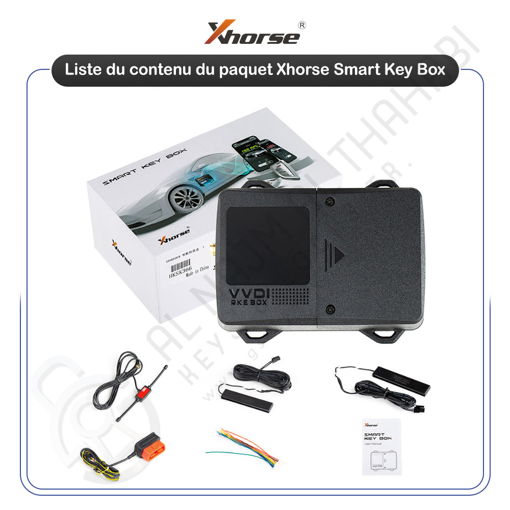 Liste du contenu du paquet Xhorse Smart Key Box