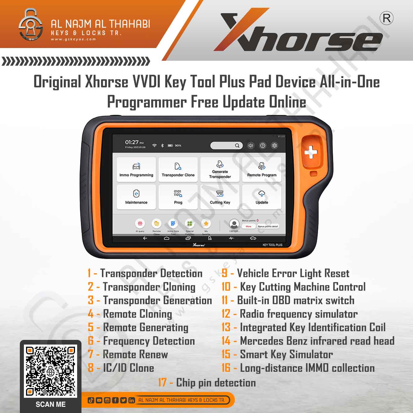 Xhorse VVDI Key Tool Plus Features