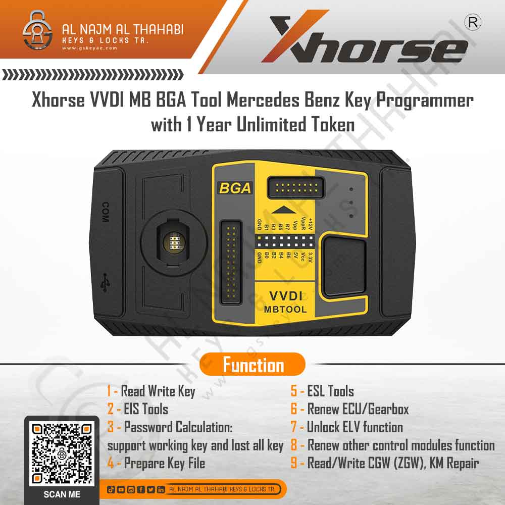 Xhorse VVDI MB BGA Tool Functions