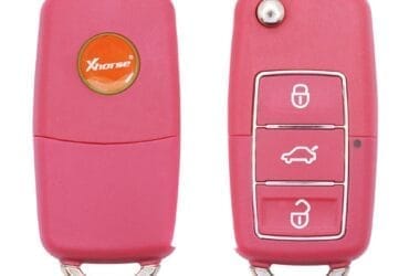 Xhorse VVDI XKB502EN Wire Flip Remote Key 3 Buttons Pink VW B5 Type