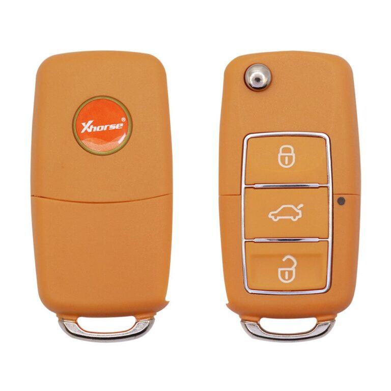 Xhorse VVDI XKB505EN Wire Flip Remote Key 3 Buttons Orange VW B5 Type