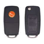 Xhorse XKB508EN Universal Wired Flip Key Remote 2 Buttons Black VW B5 Type
