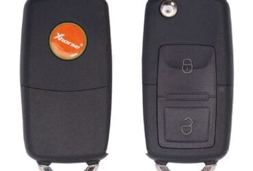 Xhorse XKB508EN Universal Wired Flip Key Remote 2 Buttons Black VW B5 Type