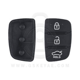 3 Buttons Replacement Silicone Rubber Pad For Hyundai Tucson Sonata Remote Key Shell Cover Case