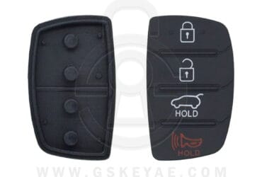 4 Buttons Replacement Silicone Rubber Pad For Hyundai Tucson Santa Fe Remote Key Shell Cover Case