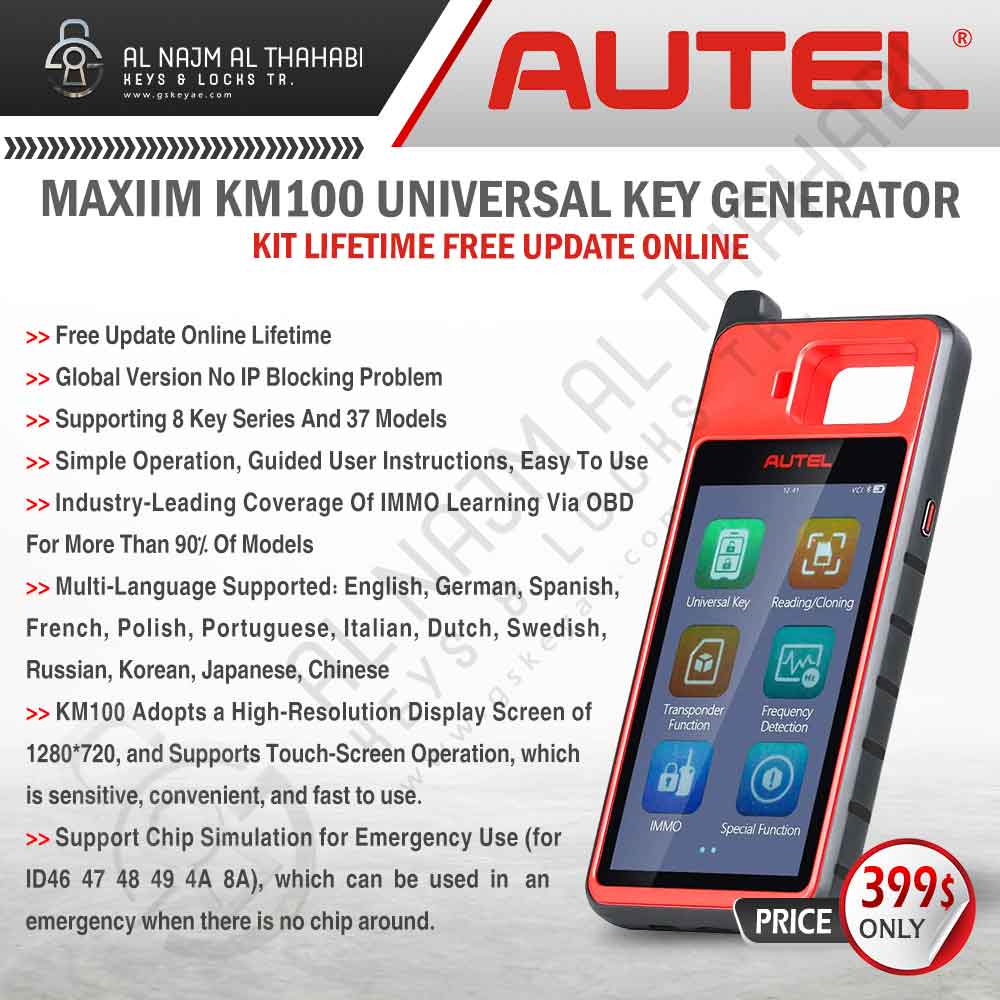 Autel KM100 Key Programmer Features