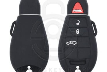 Silicone Fobik Remote Key Cover Case Replacement 4 Button Fit For Jeep Dodge Chrysler