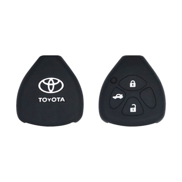 Toyota Camry Prado Remote Head Key Silicone Protective Cover Case 3 Buttons