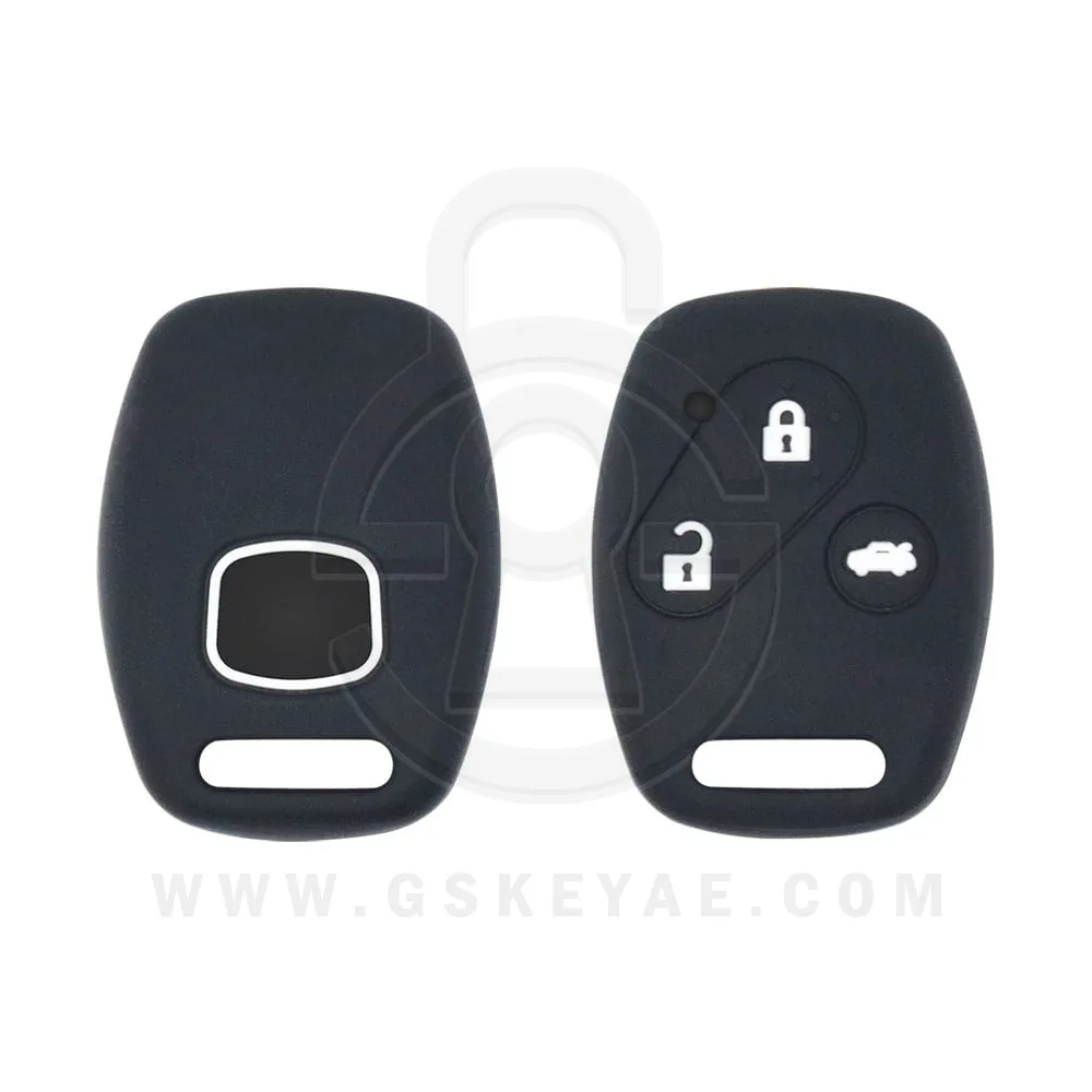 3 Button Silicone Protective Car Key Fob Cover Case Fit For Honda Accord Civic CR-V Pilot