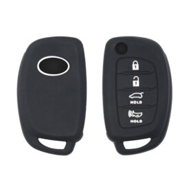 Silicone Flip Key Remote Cover Case Replacement 4 Button Fit For Hyundai Tucson Sonata Santa Fe