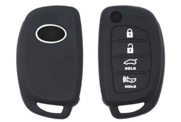 Silicone Flip Key Remote Cover Case Replacement 4 Button Fit For Hyundai Tucson Sonata Santa Fe