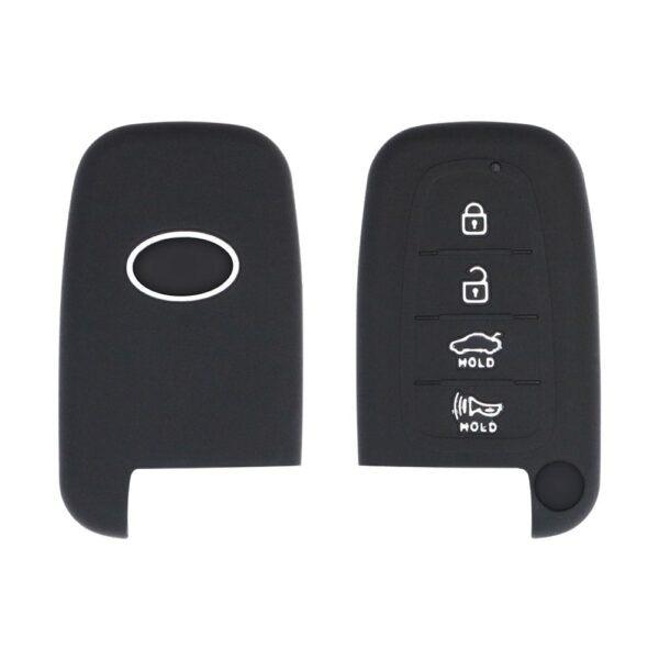 Hyundai Genesis Sonata Tucson Smart Remote Key Silicone Protective Cover Case 4 Button