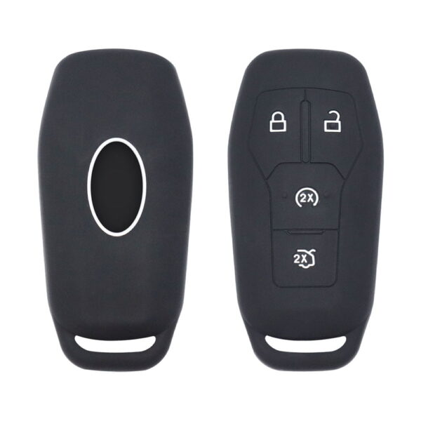 Silicone Smart Remote Key Fob Cover Case Shell Replacement 4 Buttons Fit For Ford Lincoln