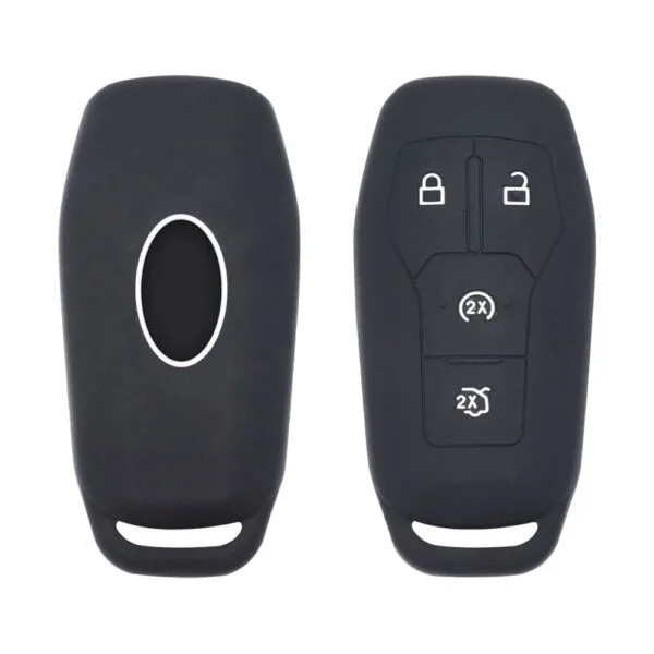 Silicone Smart Remote Key Fob Cover Case Shell Replacement 4 Buttons Fit For Ford Lincoln