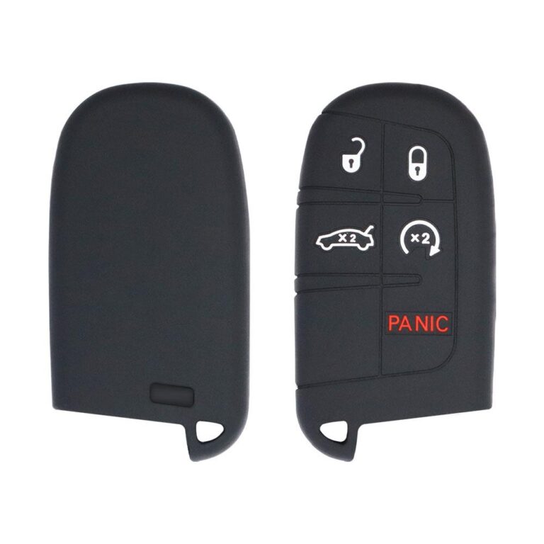 Silicone Smart Remote Key Fob Cover Case Replacement 5 Button Fit For Dodge Charger Challenger