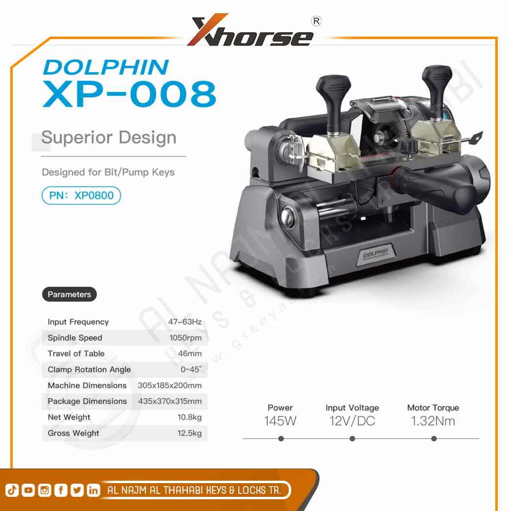 Xhorse Dolphin XP-008 XP008 Parameters