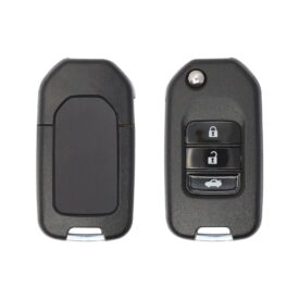 2015-2016 Honda Accord Flip Remote Key Shell Cover 3 Buttons with HON66 Key Blank Blade
