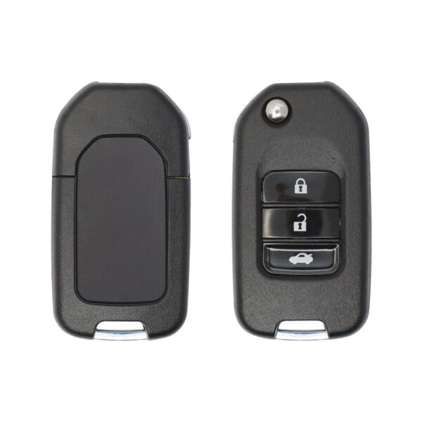 2015-2016 Honda Accord Flip Remote Key Shell Cover 3 Buttons with HON66 Key Blank Blade