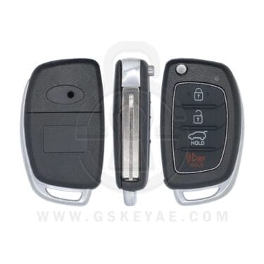 2016-2019 Hyundai Tucson Flip Remote Key Shell Cover Case 4 Buttons TOY48 Blade TQ8-RKE-4F25