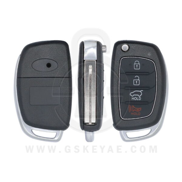 2016-2019 Hyundai Tucson Flip Remote Key Shell Cover Case 4 Buttons TOY48 Blade TQ8-RKE-4F25