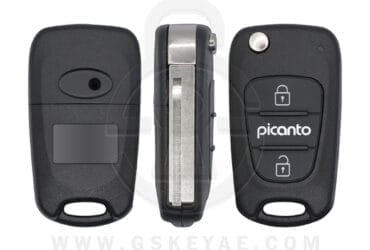 2011-2014 KIA Picanto Flip Remote Key Shell Cover Case 2 Button HYN17 Key Blank Blade