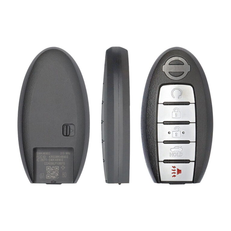 2013-2018 Nissan Altima Smart Remote Key Shell 5 Buttons Left Battery Type